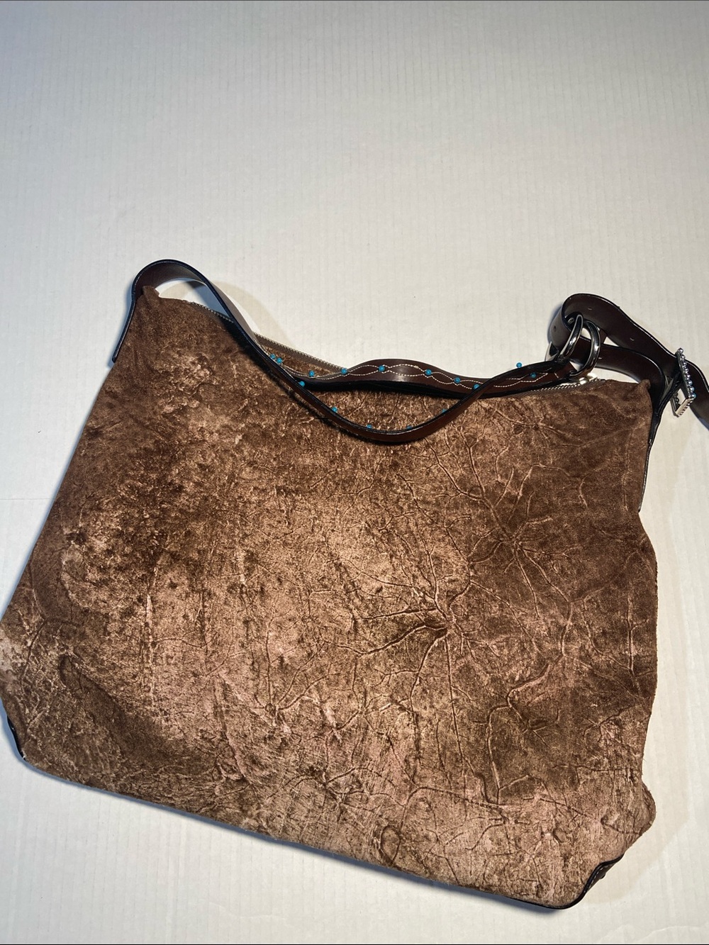 S R Squared Sondra Robert’s Western Style Bag with Faux Torquoise Accents